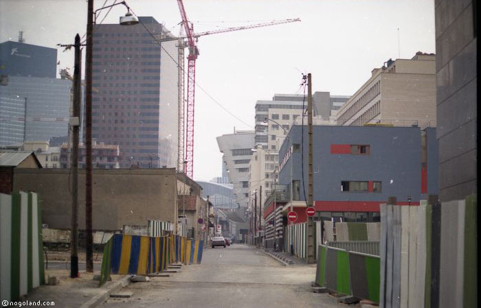 Street under construction near La Defense
